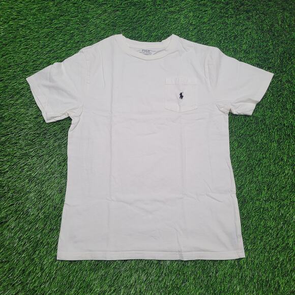 Polo Ralph Lauren Classic White Crewneck Pocket T-Shirt Mens Small Preppy - Picture 1 of 4